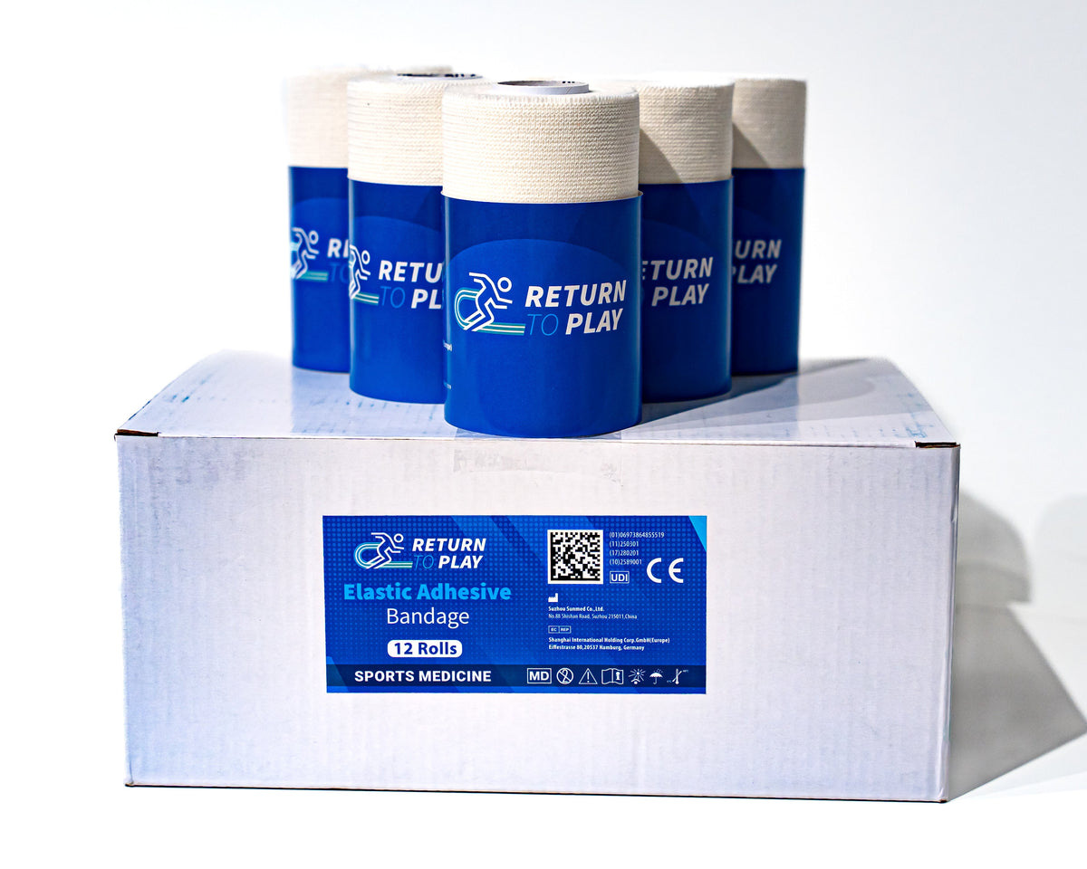 Elastisk självhäftande tejplinda 12 rullar/förpackning (10 cm x 4,5 m)